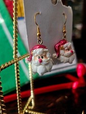Festive Santa Claus Dangle Earrings