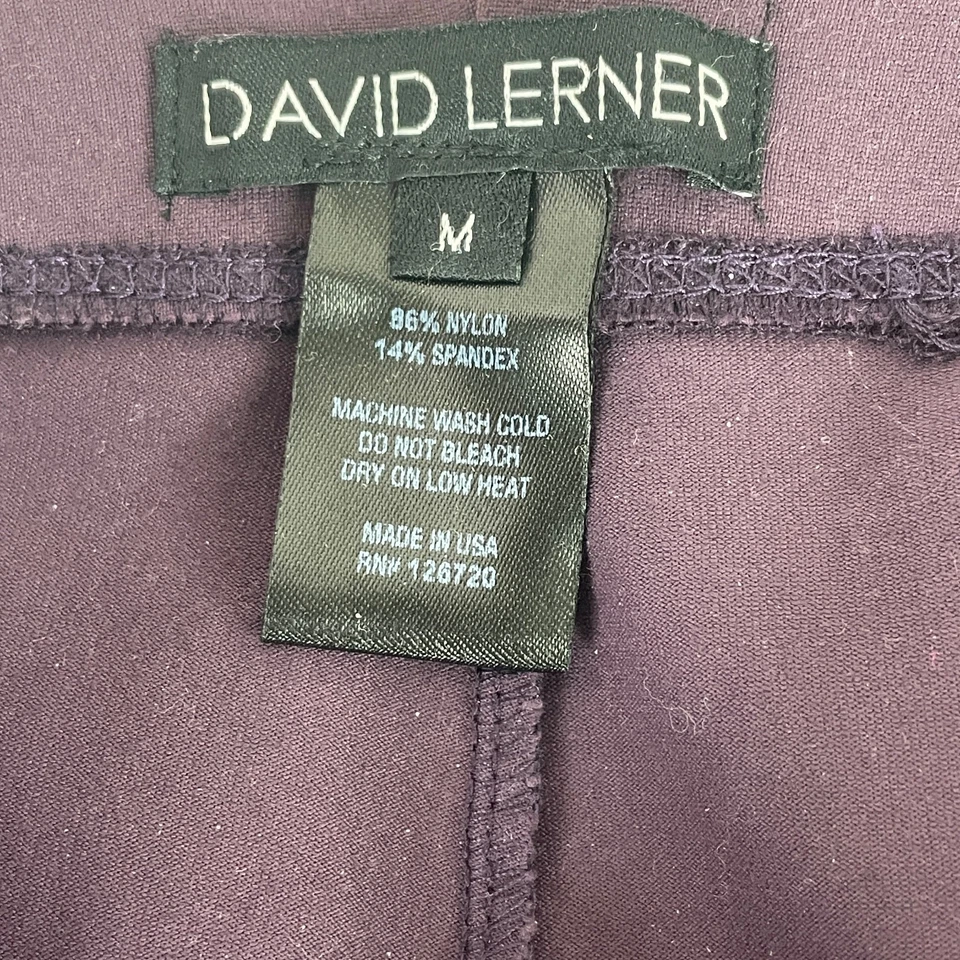 Leggings elásticos ciruela púrpura para mujer David Lerner tobillos con cremallera talla mediana Foto 4 de 4