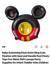 Baby Swimming Float Swim Ring with Seat and Handle Pool Floats Age 1-4 Years