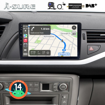 DAB+ 2+32G Android14 Autoradio Carplay GPS Navi WiFi Für Citroen C5 III 2008-17