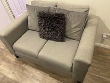 Next Fabric Grey Two-Seater Sofa