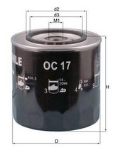 Ölfilter MAHLE OC 17 Anschraubfilter für ALFA ROMEO 75 (162B) GTV (116) 6 (119)