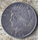1922 Peace Dollar Philadelphia Mint, US, 90% Silver, Nicely Toned