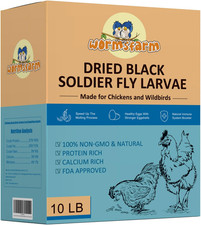 10Lb Dried Black Soldier Fly Larvae Treat for Chickens More Calcium than Mealwor