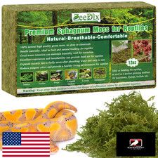 ZeeDix 0.75lb Sphagnum Moss for Reptiles, 20-qt Terrarium Bedding Substrate Tank