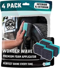 Wonder Wave Durafoam Contoured Large Tire Shine Dressing Applicator, 4 Pack