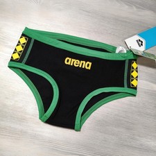 M size men's competitive swimsuit arena competition pants short box black green