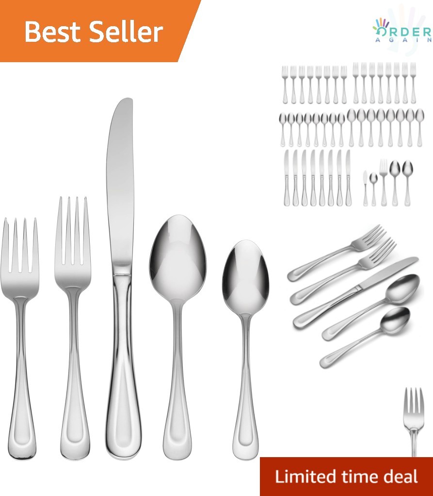 Flatware Set 45 Pieces Stainless Steel Satin Sand Dune Dinner & Salad Forks