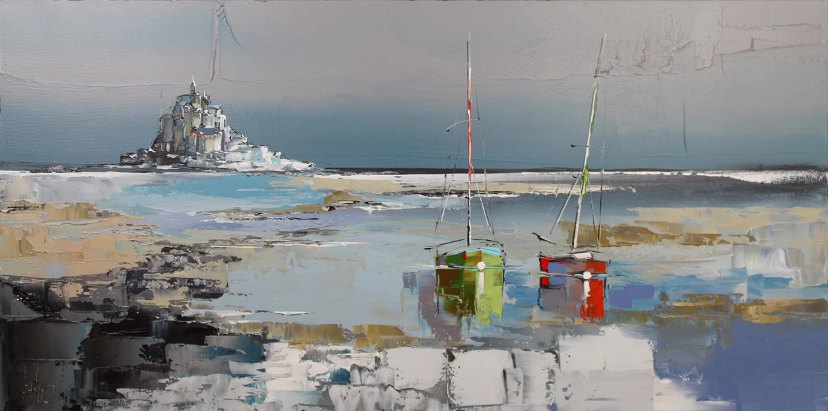 Peinture Sur Toile « Après L'orage » Par Douchez - Format 33 X 41 Cm, œuvre D'art Originale