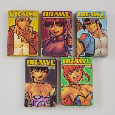 Vtg Brawl Real Time Card Game 5 Decks: Bennett Chris Darwin Morgan Pearl VG 