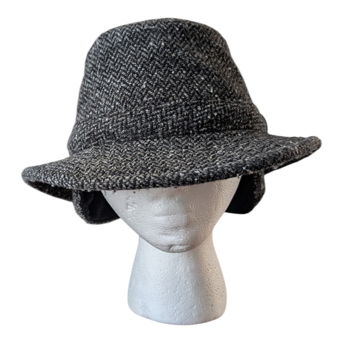 vintage Tilley wool tweed winter hat Size 7 1/2 brown plaid Earflap Hats Fall Trail Hat – Tilley USA main image 4