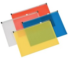 Q-Connect Document Zip Wallet A5 Assorted, Pack of 1