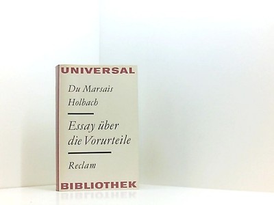Essay über die Vorurteile Cesar Chesneau Du, Marsais, Schröder Winfried Blochwit
