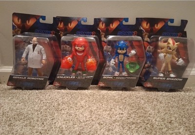 2025 Sonic The Hedgehog 3 Movie, Wave 3 Figure Super Shadow, Knuckles,Gerald Set