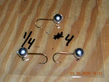 50 1/4oz Ball Head Jigs Bronze Mustad Hooks #4 #2 #1 1/0 2/0 3/0 4/0  U Choose