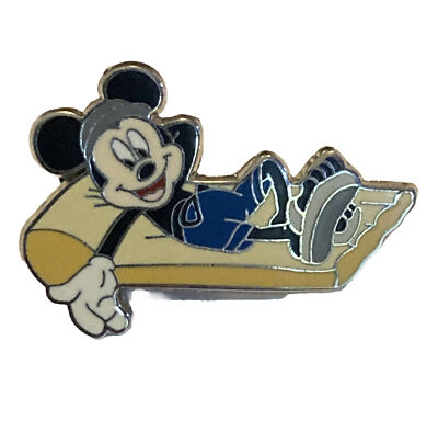 Disney Mickey Mouse Floating On A Raft Swimming Pin