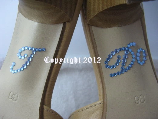 Strass-Sticker " I Do "Aufkleber Brautschuhe Hochzeit Applikation - Bild 2 von 2