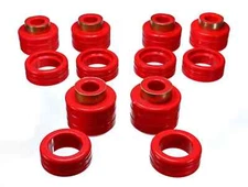Energy Suspension Red Body Mount Bushings for 88-98 C1500 K1500 C2500 3.4123G