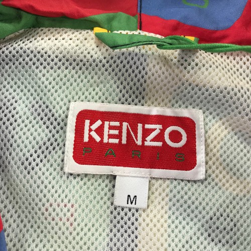 Chaqueta cortavientos KENZO para mujer mediana con cremallera de cuarto Anorak empaquetable con capucha verde - Imagen 5 de 12