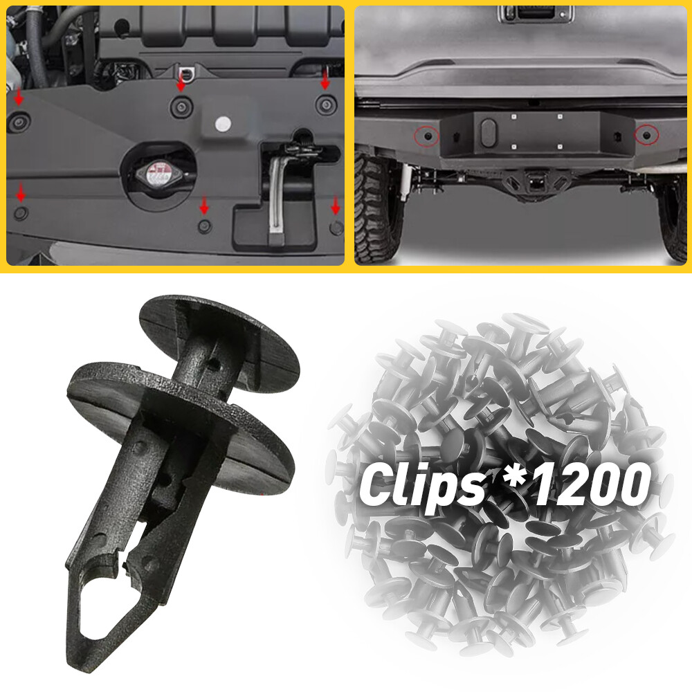 1200pcs 8mm Bumper Clips Retainer Auto Car Rivets For 1991-2002 Saturn S-Series