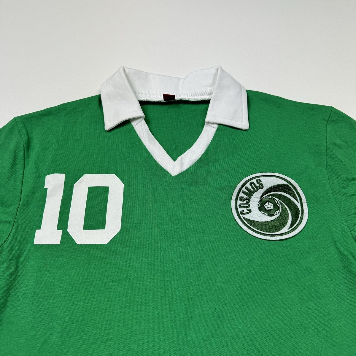 Men's New York Cosmos Pelé #10 Retro Soccer Jersey Polo Size 38 | eBay