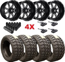 20 Fuel Tires Wheels Package Mud Mt Terrain 33 12.50 Black Milled Deep Lip F-150