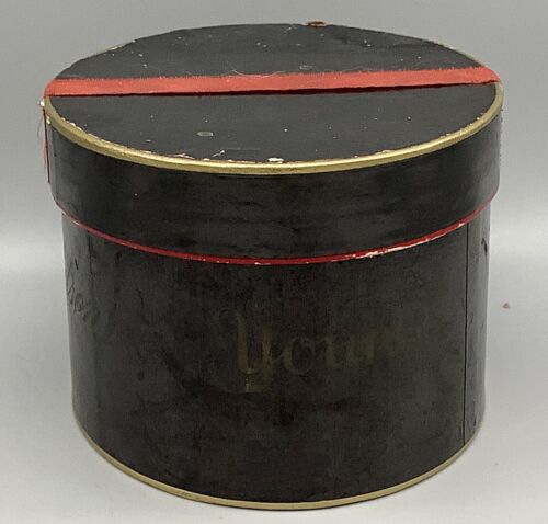 Échantillon de mini chapeau jeune vintage Stetson/Young's Salesmans dans sa boîte à chapeau originale - Photo 1 sur 12
