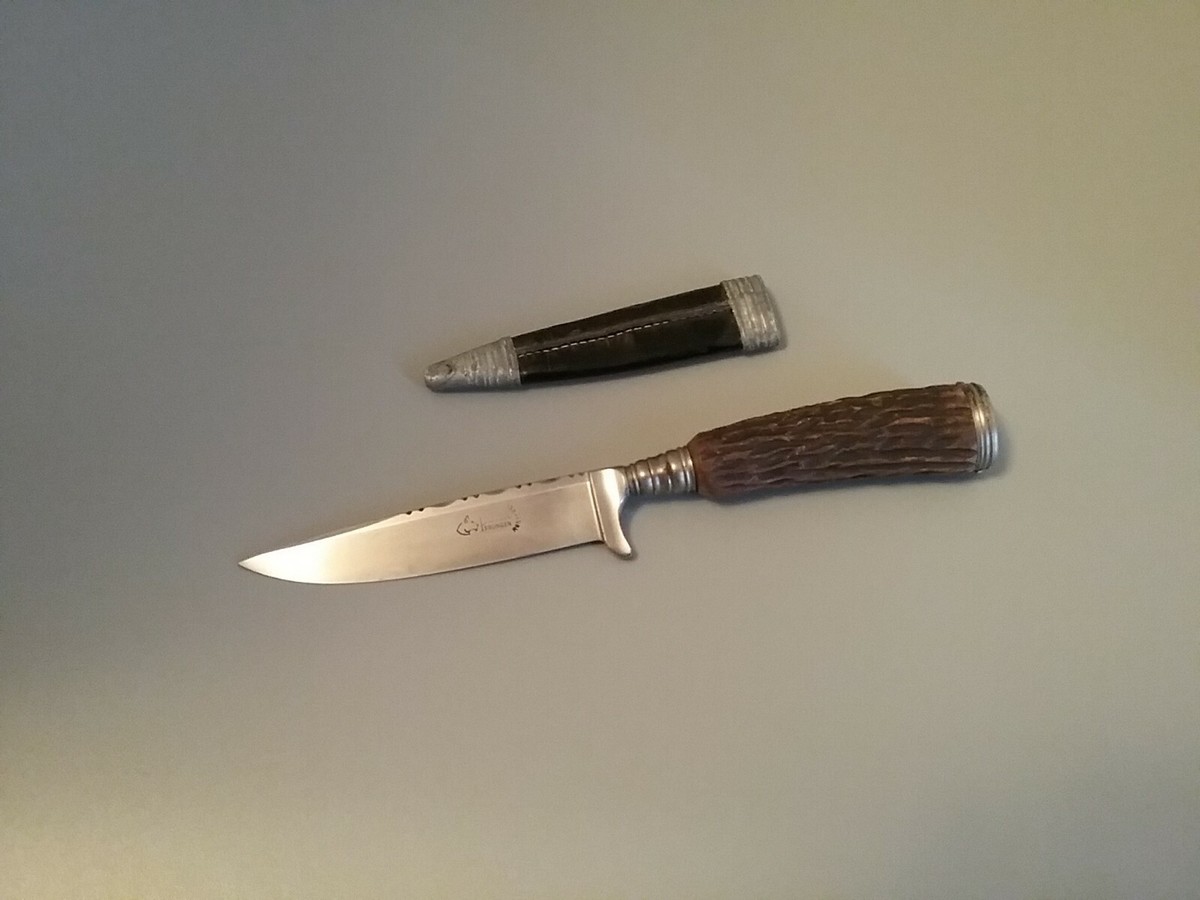Vintage German Puma Solingen Hunting Knife with Scabbard Vintage German Puma Solingen Hunting Knife with Scabbard