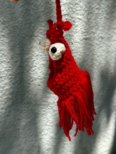 Mini Hecho a Mano Inspirado en Plaza Sésamo Crochet Yip Yip, Alien, Marciano, Colgante - Imagen 3 de 3