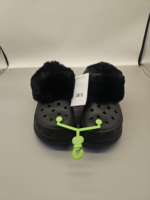 Crocs Furever Crush Clog, Style#521279, Size 7 Womens Mens 5  Color Black New