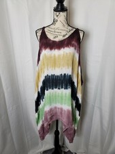 Etc. Multi-colored Striped Sleeveless Dress Women's Size 2X