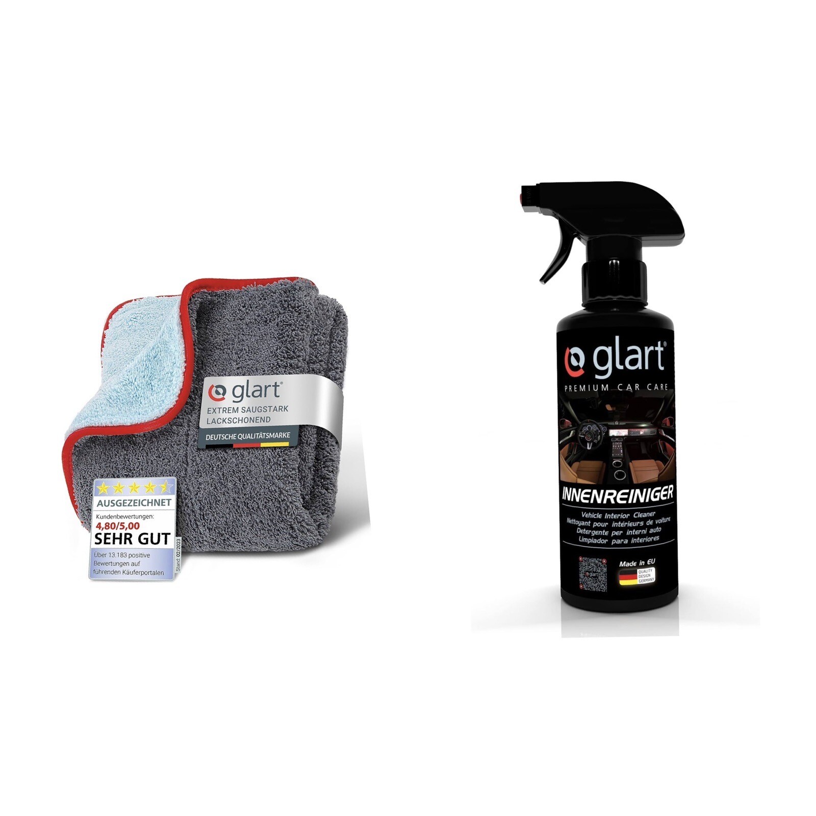 Glart 471PP Panno Lucidatura Auto Microfibra Premium Antracite Blu 60x40