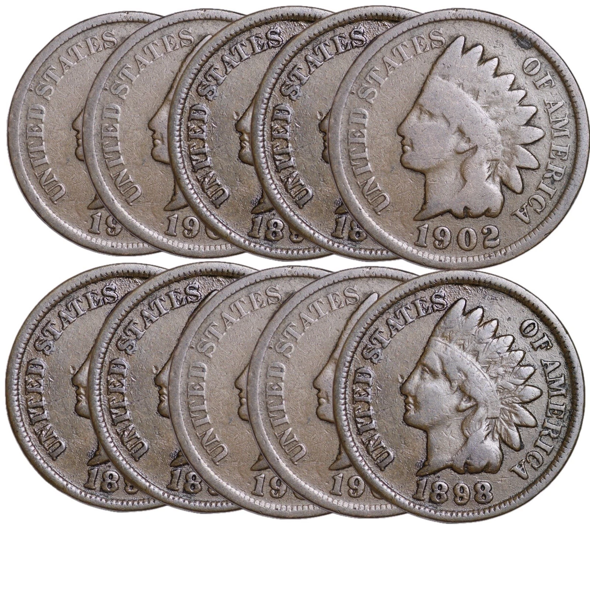VG 10 Graded Indian Head Small Cents (1859-1909) for sale | eBay