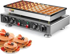 Electric 50PCS Mini Dutch Pancake Baker Commercial Nonstick Waffle Maker Machine