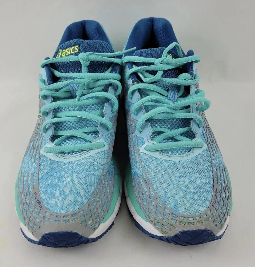 Asics Gel Nimbus Running Shoes Blue Turquoise Mesh T5N5N Womens 7 Fast Ship