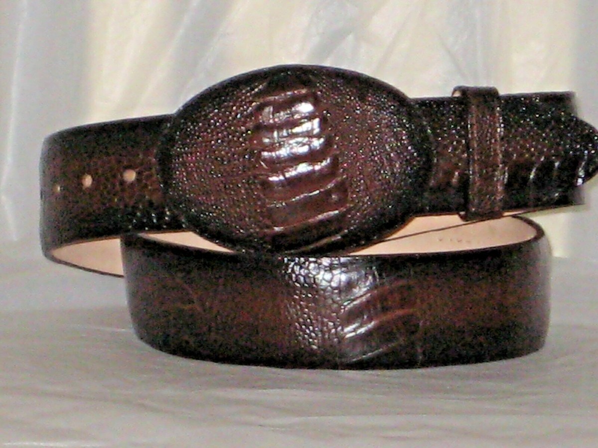HANDMADE LOS ALTOS GENUINE BROWN BLACK OSTRICH LEG WESTERN  display picture 3
