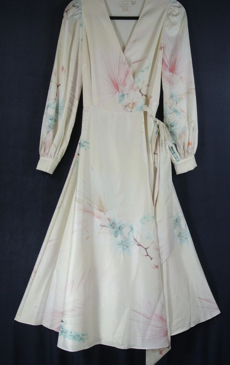 ted baker floral wrap dress