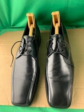 Prada Men's Black Leather Lace Up Dress Shoes Size 8