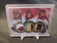 2019 Topps Triple Threads Relics Combo Polanco Bell Vazquez RUBY 1/1