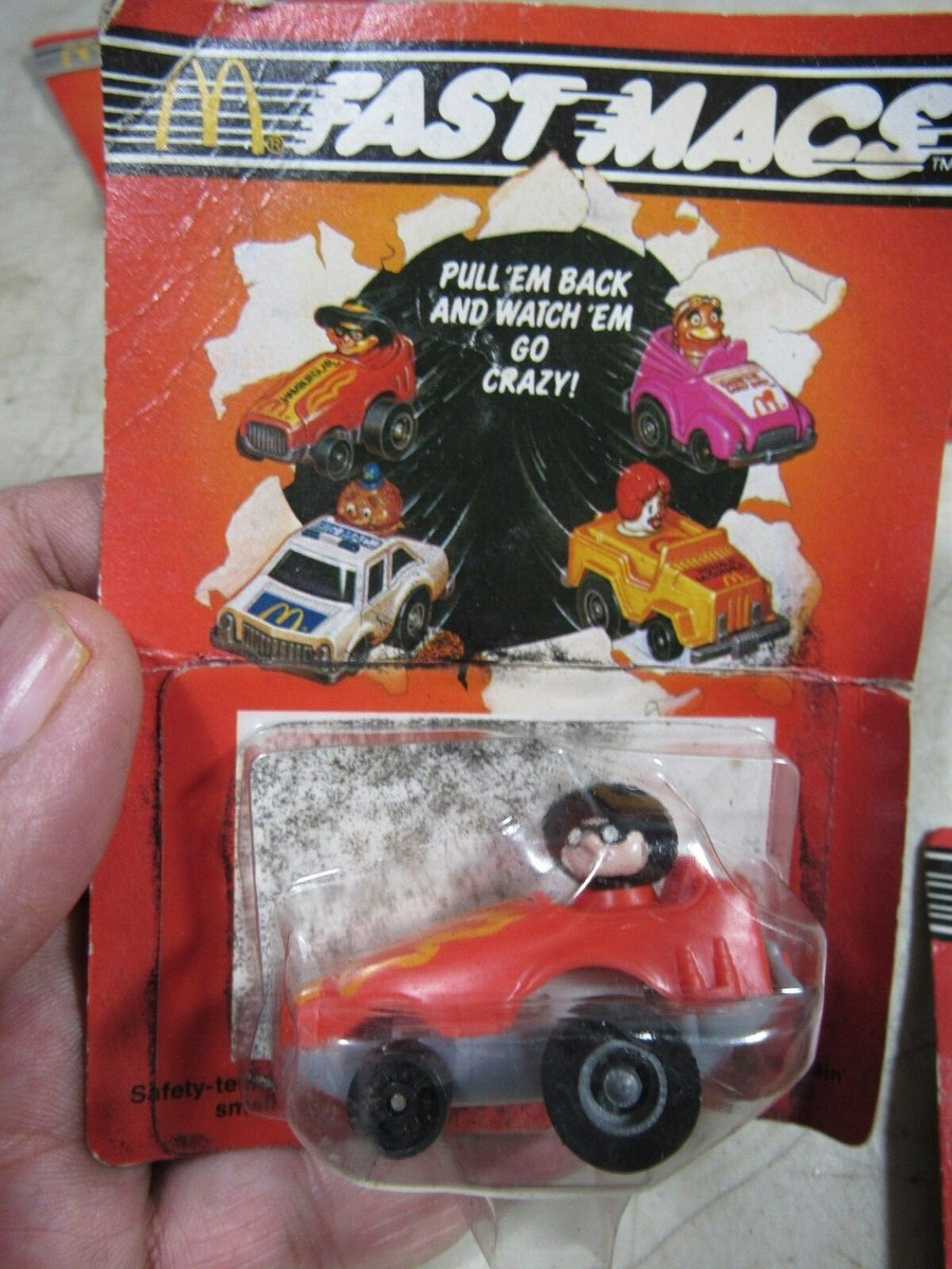 85'McDonaldsFast Macs Pull Back Cars 全4種 Vintage McDonalds (1985) FAST MACS set of 4 pull back cars