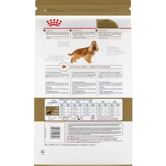 FLASH SALE!!! Royal Canin Cocker Spaniel Adult dry dog food, 25 lb NEW FREESHIP - Image 2 of 4