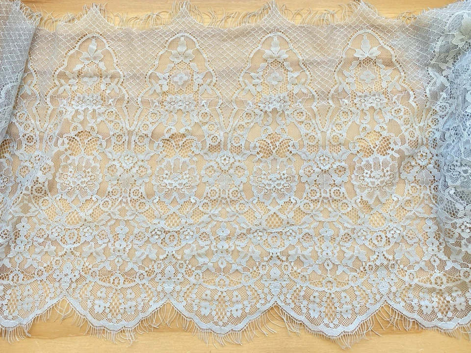 3 ярда светло-серые цветочные ресницы французская сетка кружевная отделка/шитье/белье/ширина 12 дюймов - Изображение 3 из 4