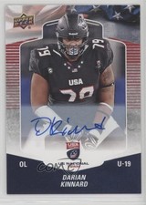 2018 Upper Deck USA Football Auto Darian Kinnard #99 Auto y8p