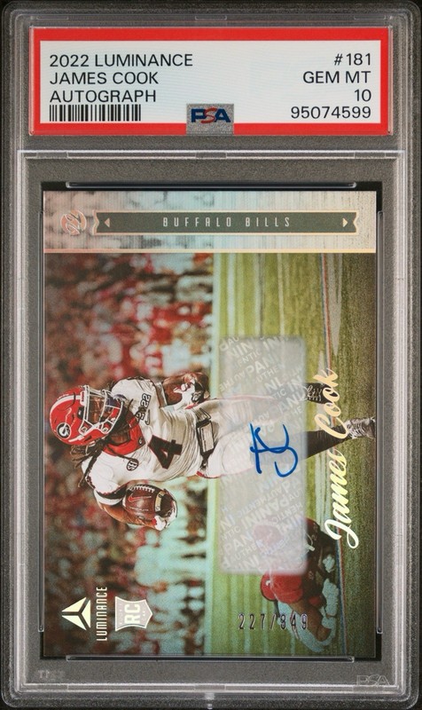 2022 Luminance James Cook Auto /349 PSA 10