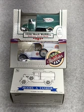 Lot Of 3 Die Cast Delivery Trucks 1926 Mack 1916 Studebaker Model A Tanker READ