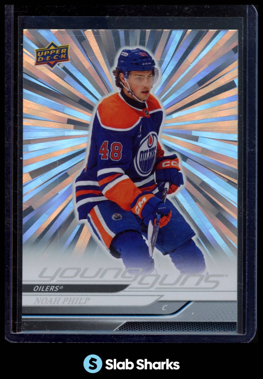 2024 UPPER DECK #495 NOAH PHILP OUTBURST SILVER YOUNG GUNS RC ROOKIE