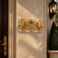 Personalized Acrylic House Number Sign Custom Address Plaque 16 Royal Designs