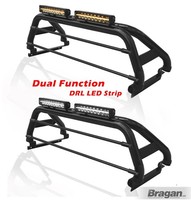 RollbüGel Mit Bremslicht + Led-Balken 2X FüR Nissan Navara D40 2005-2016 Black