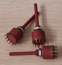 2 Stück hochwertiger „Seuffer“ Wahlschalter / Drehschalter: 1-Pol, 12-Stellig