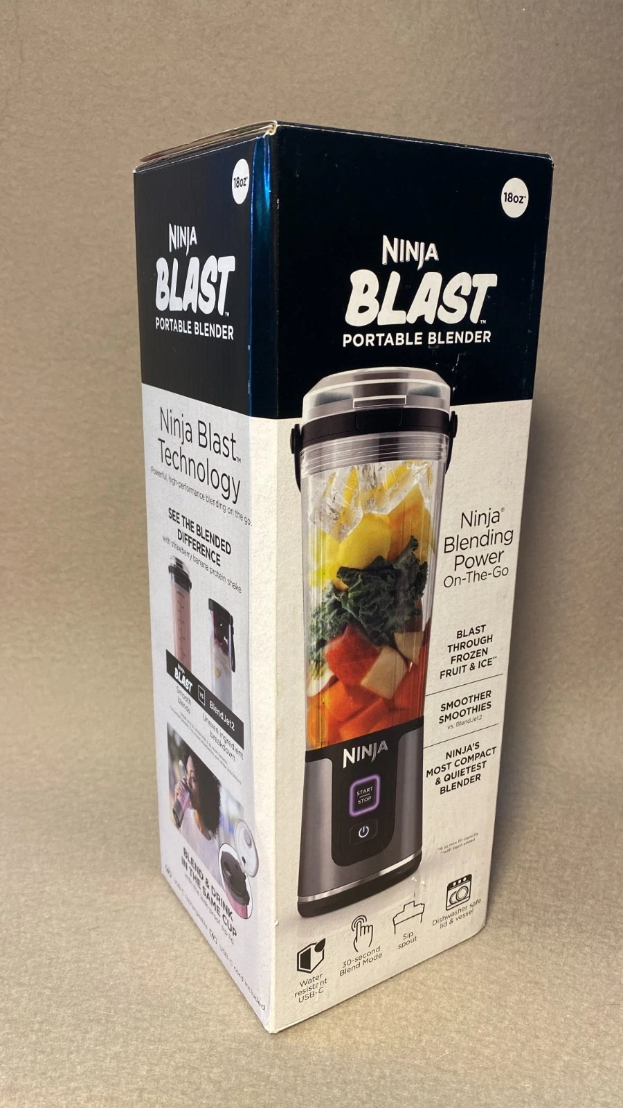 Ninja Blast 18oz Portable Blender with Leak Proof Sip Lid - LOW Shipping
Opens in a new window or ta